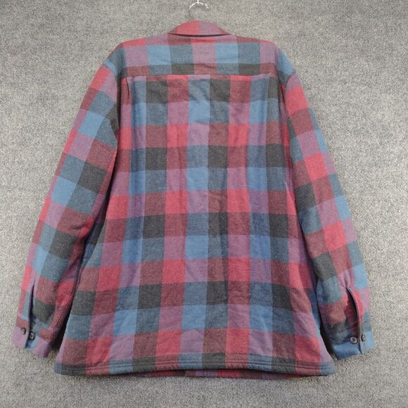 Weatherproof Men's Shirt Jacket Shacket Multi Large Sherpa Fleece Long Sleeve - Picture 6 of 15